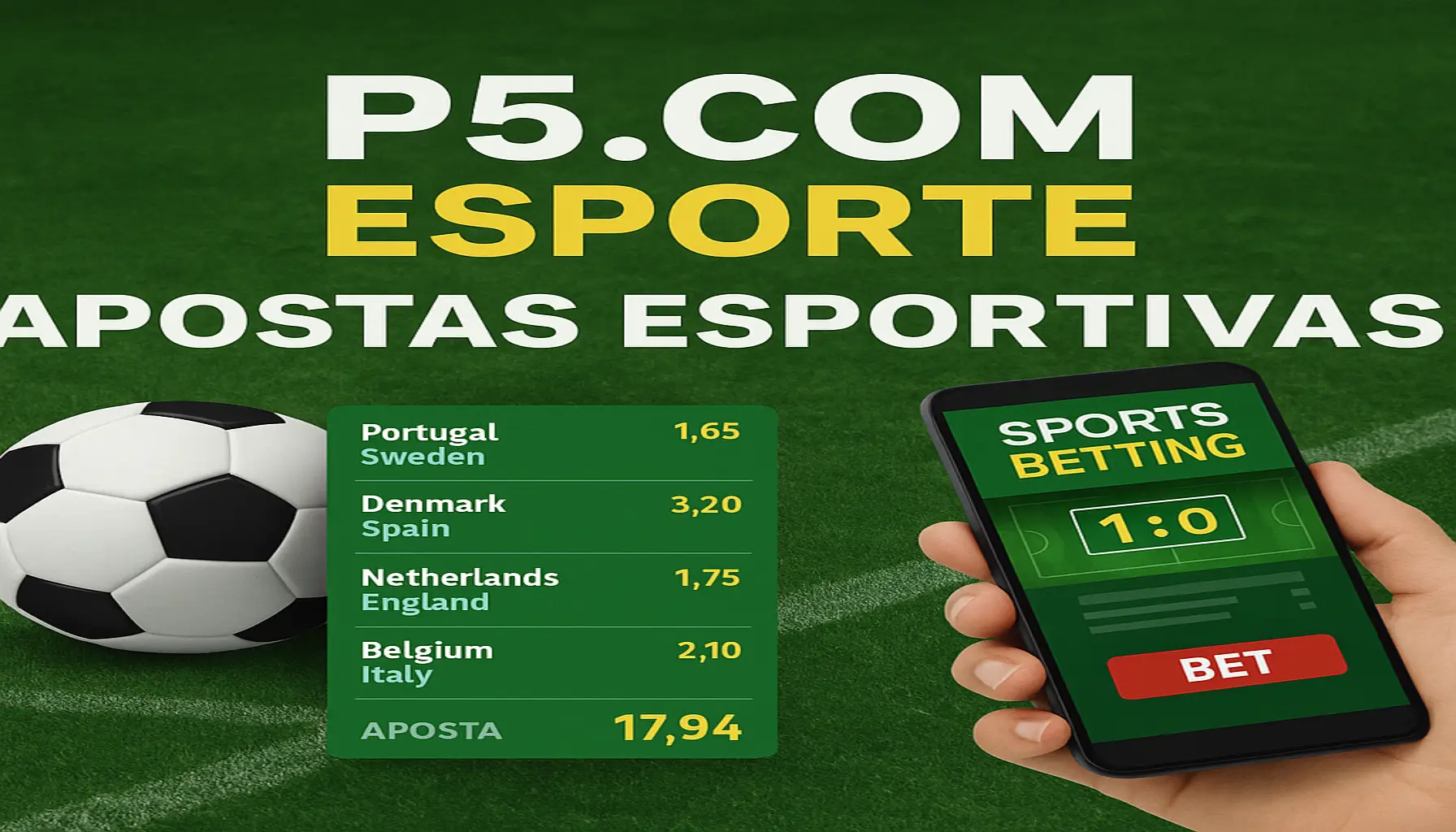 Aposte em apostas esportivas no cassino online P5.COM